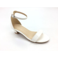 Patent leather upper ankle strap low-heel kids sandals